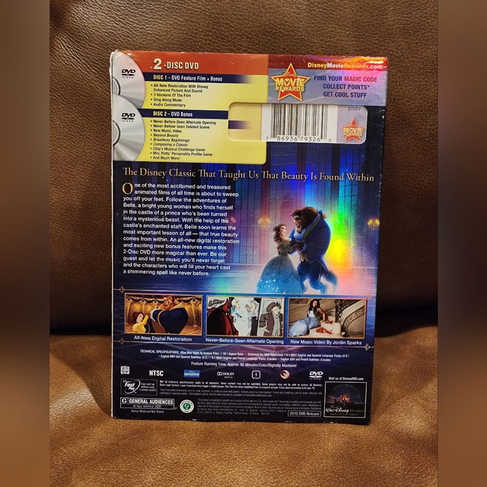 Disney Beauty and the Beast 2-Disc DVD - Picture 2 of 3